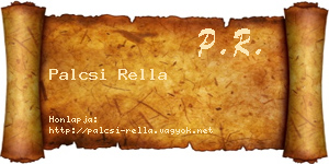 Palcsi Rella névjegykártya